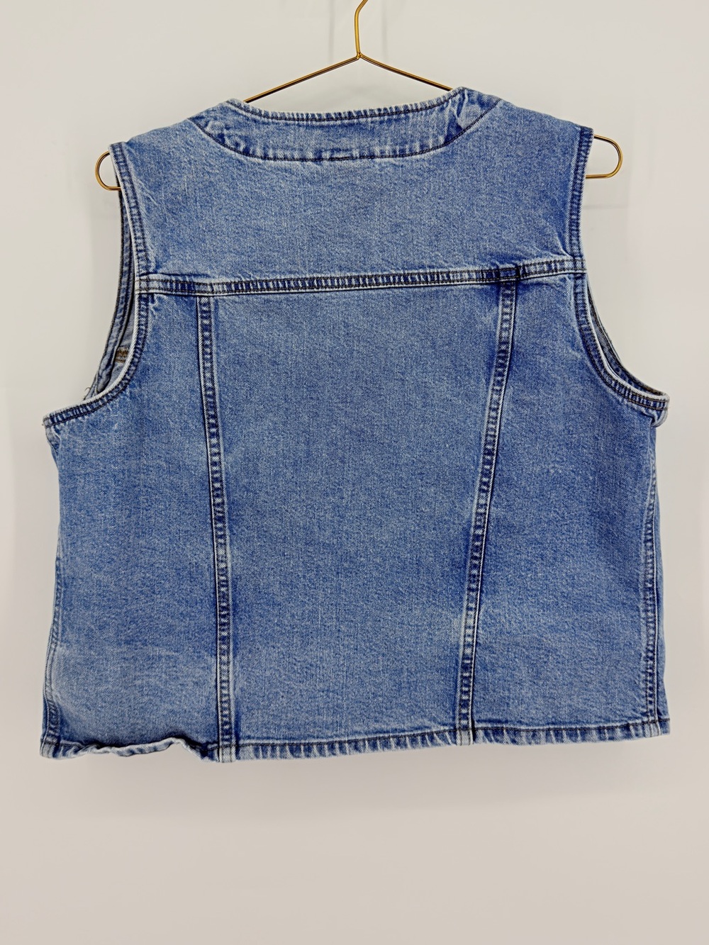 Universal Thread Denim Button Front Vest Medium Wash Size XL - Picture 5 of 5